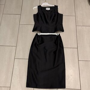 Massini Black Women's Skirt Set